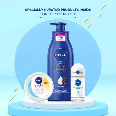 NIVEA Combo with Body Lotion, Soft Face Cream with SPF, Deo Roll on  (650 ml)