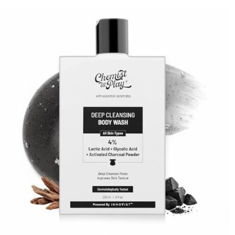Chemist At Play Deep Cleansing Glycolic Acid Charchol Body Wash  236ml