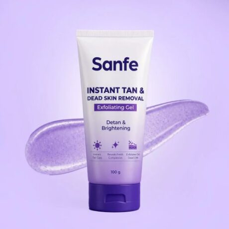 Sanfe Instant Tan & Dead Skin Removal Exfoliating Gel - 100 Gm